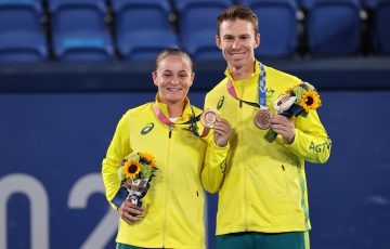 Ash Barty and John Peers are the mixed doubles bronze medalists at Tokyo 2020; Getty Images 