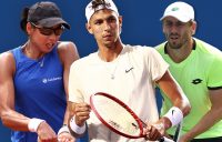 Astra Sharma, Alexei Popyrin and John Millman are all in action on day one of the US Open. Pictures: Getty Images