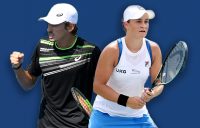 Alex de Minaur and Ash Barty lead the Australian charge at the 2021 US Open. Pictures: Getty Images
