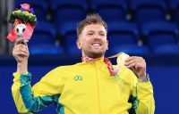 World No.1 Dylan Alcott celebrates his gold medal victory at the Tokyo Paralympics; Getty Images