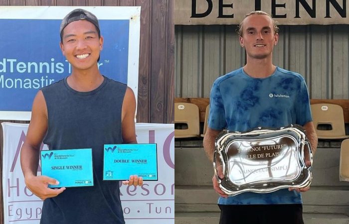 Australians Li Tu and Tristan Schoolkate with ITF titles. Pictures: Instagram