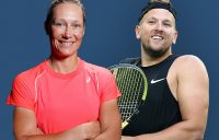 Australian hopes Sam Stosur and Dylan Alcott. Pictures: Tennis Australia