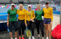 Priscilla Hon, Ellen Perez, Daria Gavrilova, Storm Sanders and Olivia Gadecki in Prague. Picture: Tennis Australia