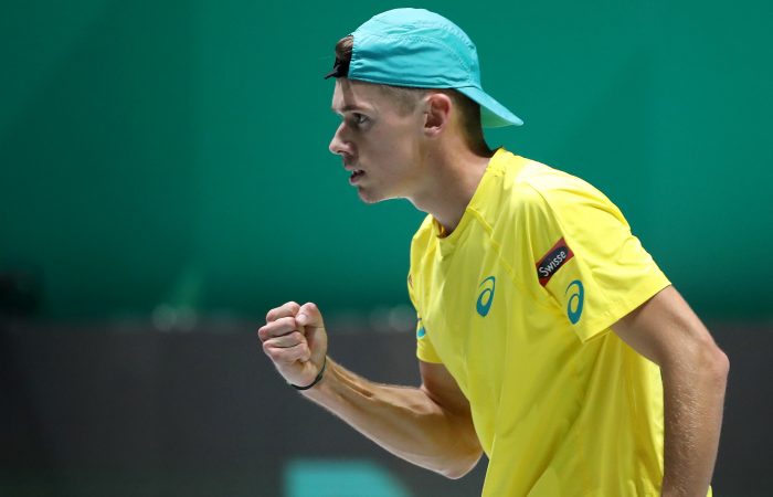 Alex de Minaur at the 2019 Davis Cup Finals. Pictures: Getty Images