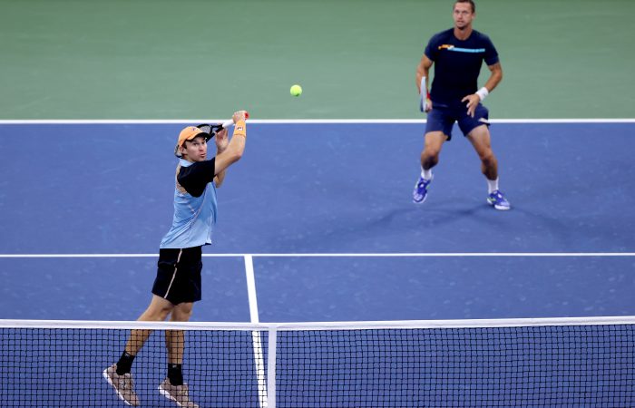 John Peers and Filip Polasek in action. Picture: Getty Images