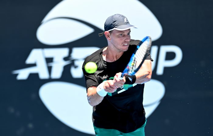 James Duckworth preparing for this week's ATP Cup in Sydney. Picture: Tennis Australia