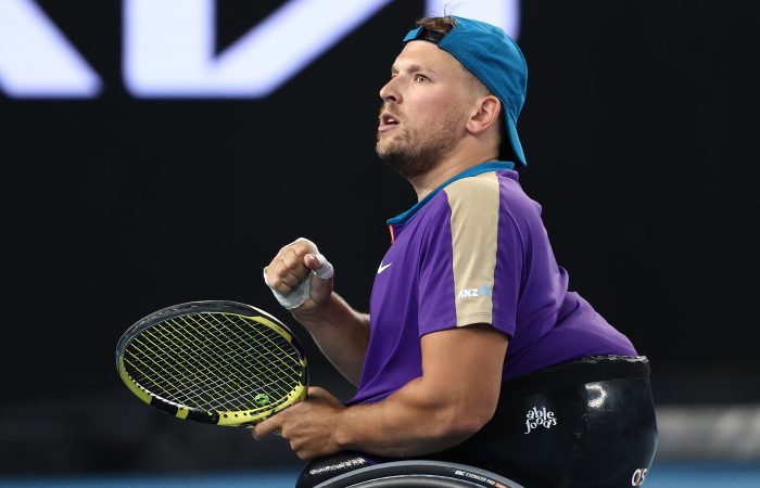 Dylan Alcott at AO 2021. Picture: Getty Images