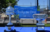 The Australian Open trophies were among the highlights at the Rally as One event in Wodonga.