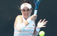 Kimberly Birrell in action during Australian Open 2022 qualifying. Picture: Tennis Australia