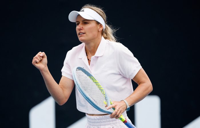 Monique Adamczak in action at the Melbourne Summer Set. Picture: Tennis Australia