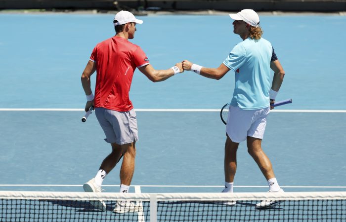 Matt Ebden and Max Purcell at AO 2022. Picture: Tennis Australia