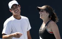 Jason Kubler and Jaimee Fourlis at AO 2022. Picture: Tennis Australia