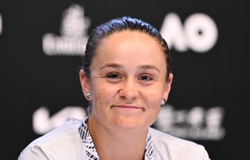 Ash Barty during a press conference at AO 2022. Picture: Tennis Australia