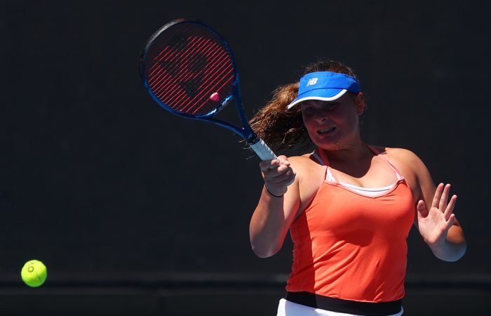 Charlotte Kempenaers-Pocz competes at the Australian Open; Getty Images 