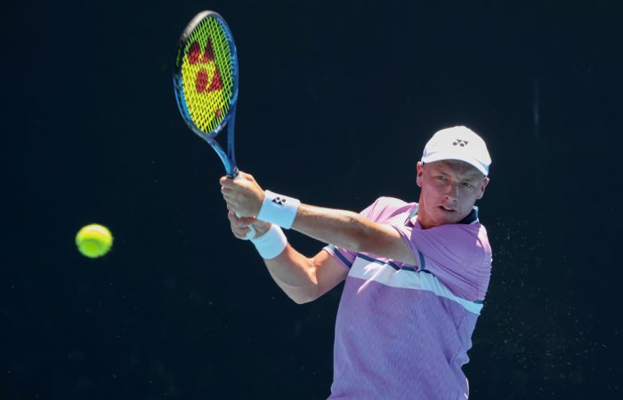 Edward Winter competes at Australian Open 2022.