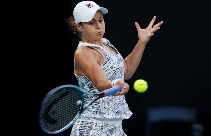 Ash Barty in action at Australian Open 2022. Picture: Getty Images