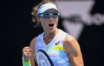 Sam Stosur claims a three-set win at AO 2022; Getty Images 