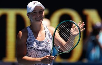 World No.1 Ash Barty celebrates at Australian Open 2022; Getty Images 