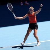 Maddison Inglis celebrates her second-round win at Australian Open 2022; Getty Images 