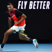 Nick Kyrgios competes at the Australian Open; Getty Images 
