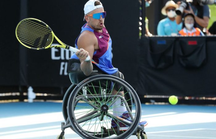 Dylan Alcott at AO 2022; Getty Images 