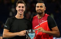 Thanasi Kokkinakis and Nick Kyrgios are the AO 2022 men's doubles champions. Picture: Getty Images