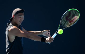 Li Tu, pictured at Australian Open 2021, is among the Australians competing at the ATP Challenger in Bendigo. 