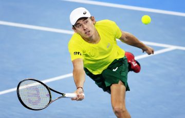 Alex de Minaur in action at the ATP Cup. Picture: Getty Images