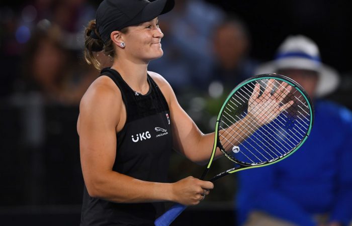 Ash Barty celebrates her semifinal win at the 2022 Adelaide International; Getty Images 