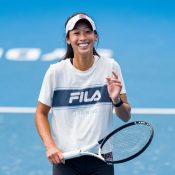 Priscilla Hon of Australia practices ahead of the Australian Open; Getty Images 