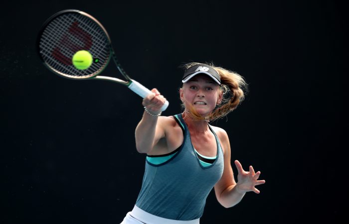 Taylah Preston in Australian Open 2022 qualifying action. Picture: Getty Images