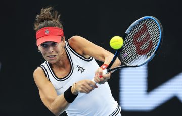 Ajla Tomljanovic in action at the Sydney Tennis Classic. Picture: Getty Images
