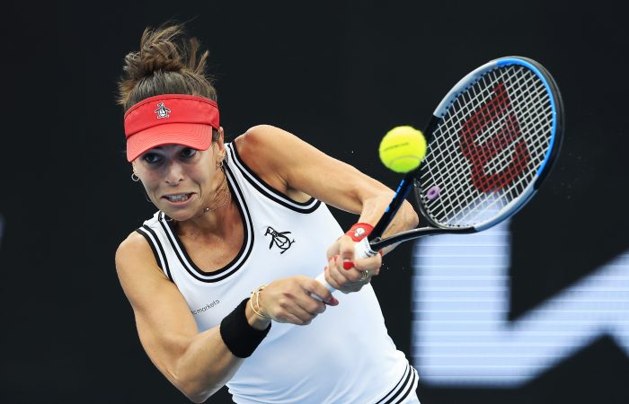 Ajla Tomljanovic in action at the Sydney Tennis Classic. Picture: Getty Images