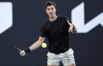 Thanasi Kokkinakis at the Australian Open. Picture: Getty Images