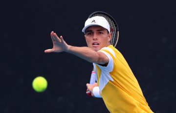 Australia's Christopher O'Connell in action at Australian Open 2022. Picture: Getty Images