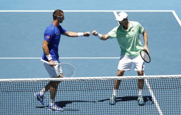 Filip Polasek and John Peers at Australian Open 2022. Picture: Getty Images