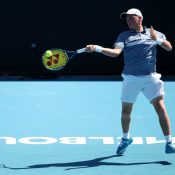 Edward Winter competes in the AO 2022 boys' singles event; Getty Images 