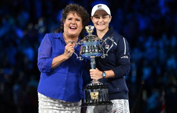 Ash Barty celebrates her Australian Open 2022 victory with Evonne Goolagong Cawley; Getty Images