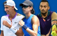 Alexei Popyrin, Astra Sharma and Nick Kyrgios lead the Aussie charge at the Melbourne Summer Set. Pictures: Tennis Australia