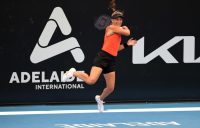 Maddison Inglis in action at the Adelaide International.