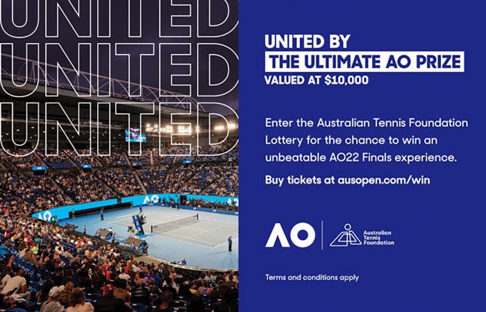 Australian Tennis Foundation Lottery offers a unique AO 2022 finals experience