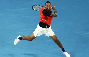 NIck Kyrgios competes at AO 2022; Getty Images 