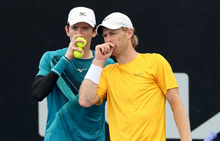 John-Patrick Smith and Luke Saville. Picture: Tennis Australia