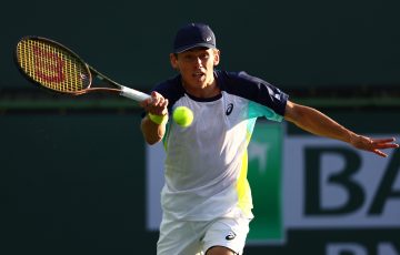 Alex de Minaur in action at Indian Wells. Picture: Getty Images