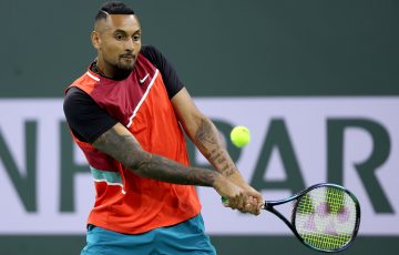 Nick Kyrgios at Indian Wells. Picture: Getty Images