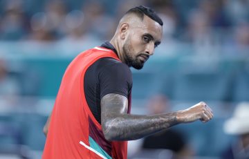 Nick Kyrgios in Miami. Picture: Getty Images