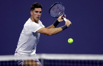 Thanasi Kokkinakis in action at Miami. Picture: Getty Images