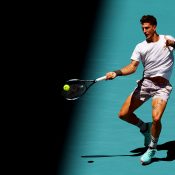 Thanasi Kokkinakis in action during the Miami Open. (Getty Images)