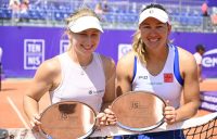 Strasbourg doubles champions Daria Saville and Nicole Melichar-Martinez.