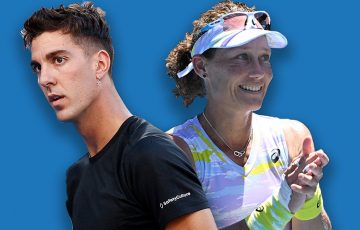Grand Slam champions Thanasi Kokkinakis and Sam Stosur are among 14 Australians playing doubles at Roland Garros 2022. Pictures: Getty Images